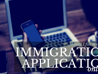 Should I file my USCIS immigration application online?