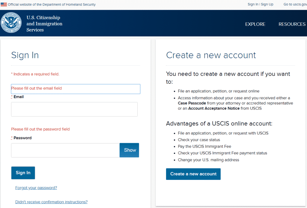 Uscis My Account