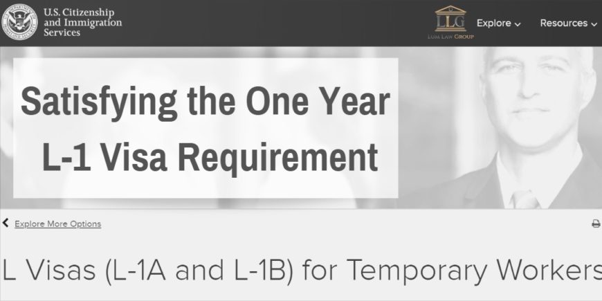 Satisfying the L-1 visa one year requirement