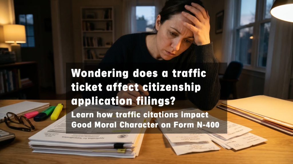 Learn how traffic citations impact Good Moral Character on Form N-400